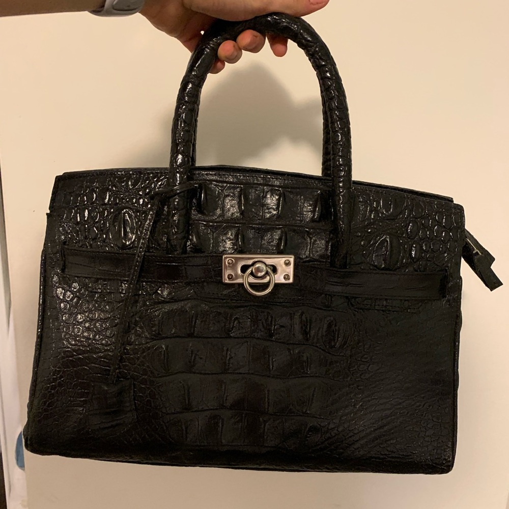 Croc skin handbag